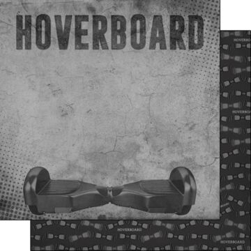 Scrapbook Customs Hoverboard Grunge Paper 12x12