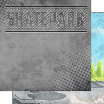 Scrapbook Customs Skatepark Grunge Paper 12x12