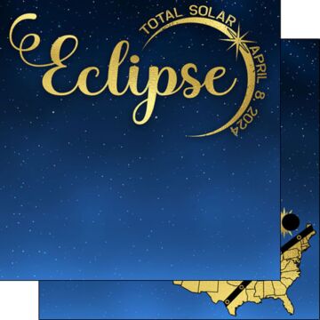 Scrapbook Customs - Total Solar Eclipse 4-8-2024 DS paper
