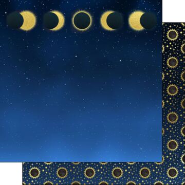 Preorder Scrapbook Customs Total Solar Eclipse Phases and Pattern DS Paper