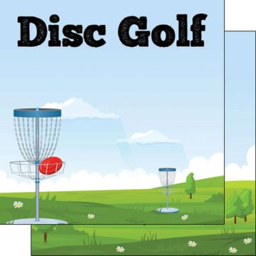 Scrapbook Customs Double Sided 12x12 Paper - Disc Golf