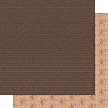 Scrapbook Customs HAPPY THANKSGIVING PRIDE DS 12x12 PAPER