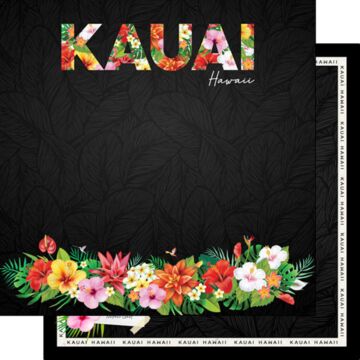 Preorder Scrapbook Customs Kauai Tropical Floral Paper