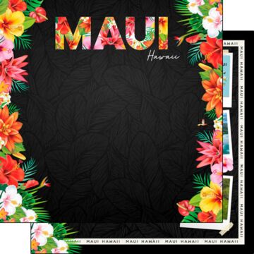 Preorder Scrapbook Customs Maui Tropical Floral Paper