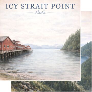 Preorder Scrapbook Customs Icy Strait Point - Watercolor Port DS Paper