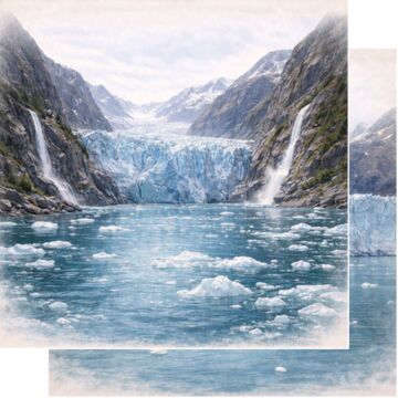 Preorder Scrapbook Customs Inside Passage - Watercolor Port DS Paper