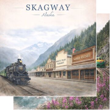 Preorder Scrapbook Customs Skagway - Watercolor Port DS Paper