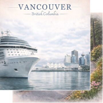 Preorder Scrapbook Customs Vancouver - Watercolor Port DS Paper