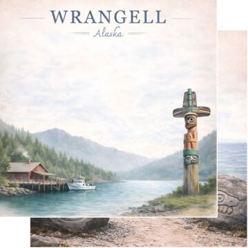 Preorder Scrapbook Customs Wrangell - Watercolor Port DS Paper
