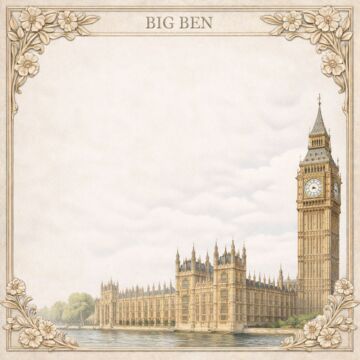 Preorder Scrapbook Customs England - Big Ben Wander Paper