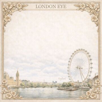 Preorder Scrapbook Customs England - London Eye Wander Paper