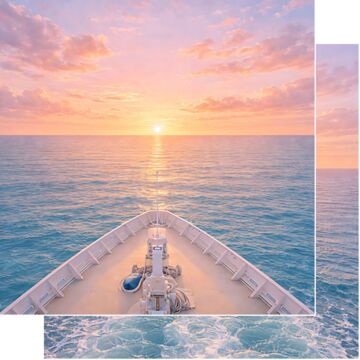 Preorder Scrapbook Customs Sunset Cruise - Cruise Port DS Paper