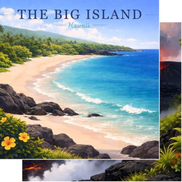 Preorder Scrapbook Customs Hawaii - the Big Island Cruise Port DS Paper