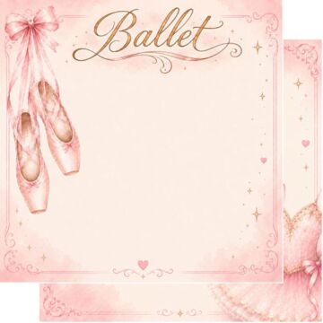 Preorder Scrapbook Customs Ballet Dance Watercolor DS Paper