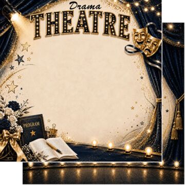 Preorder Scrapbook Customs Drama / School Theater DS Paper