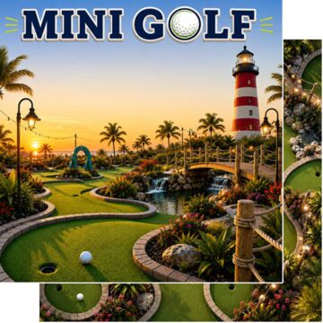 Preorder Scrapbook Customs Miniature Golf Sport DS Paper