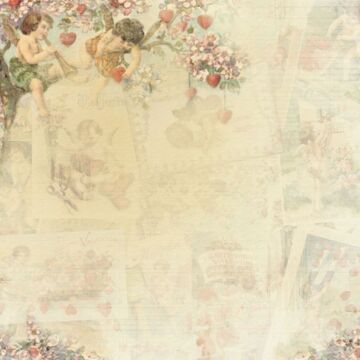 Scrapbook Customs - Valentine Cupids Paper 12 x 12