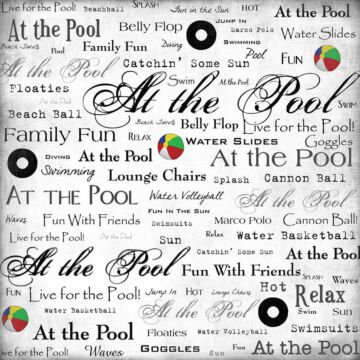 Scrapbook Customs - At the Pool - Live For (Paper 12 x 12)