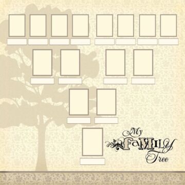 Scrapbook Customs - Single Sided Paper 12 x 12 - Family History - My Family Tree