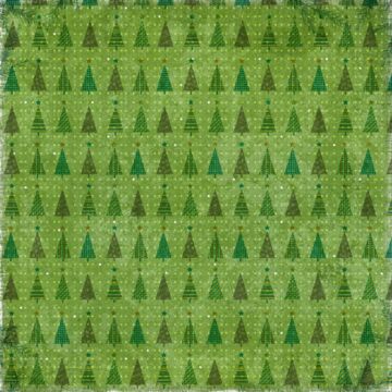Scrapbook Customs - Single Sided Paper 12 x 12 - Mini Christmas Trees
