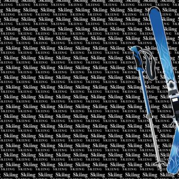 Scrapbook Customs - Single Sided Paper 12 x 12 - Skiing Go Big Left