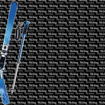 Scrapbook Customs - Single Sided Paper 12 x 12 - Skiing Go Big Right