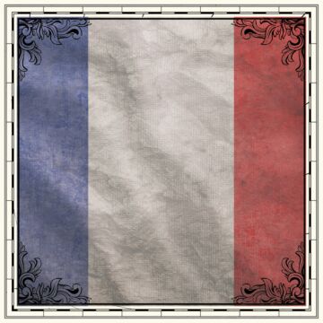 Scrapbook Customs France - Sightseeing Flag Paper 12x12