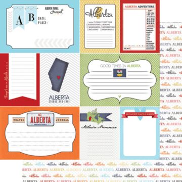 Scrapbook Customs - Double Sided Paper 12 x 12 - Alberta - DS Travel Journal