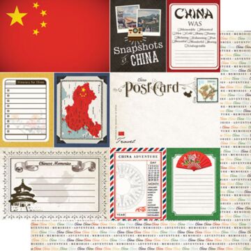 Scrapbook Customs - Double Sided Paper 12 x 12 - China - DS Journal