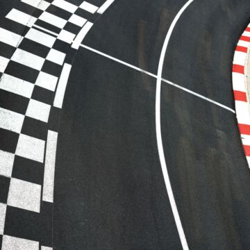 Scrapbook Customs Speedway Race Track Check Border Paper 12 x 12