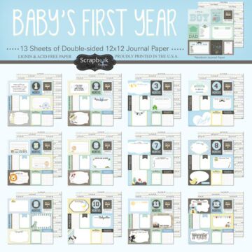 Scrapbook Customs - Baby Boy - First Year Kit (DS Paper 12 x 12)