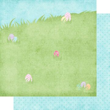 Scrapbook Customs - Easter Egg Hunt Hill - Left DS Paper