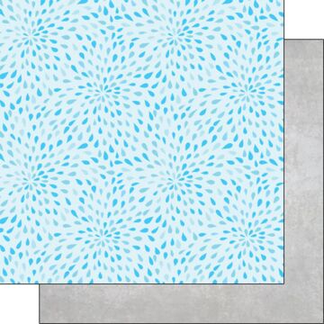 Scrapbook Customs - Double Sided Paper 12 x 12 - Splash Pad Water & Cement