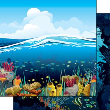 Scrapbook Customs - Double Sided 12x12 Paper - Scuba Adventure