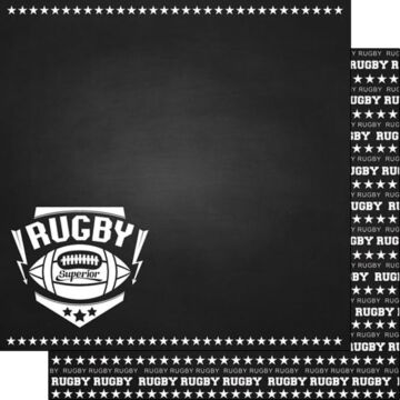 Preorder Scrapbook Customs Rugby - DS Chalkboard Sports Paper