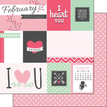 Scrapbook Customs - Double Sided Paper 12 x 12 - February Valentines DS Journal