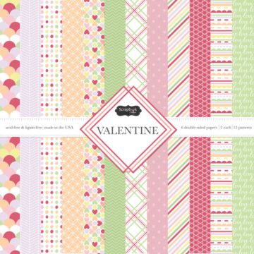 Scrapbook Customs - Valentine 12x12 Pack (2ea of 6) (DS Paper 12 x 12)