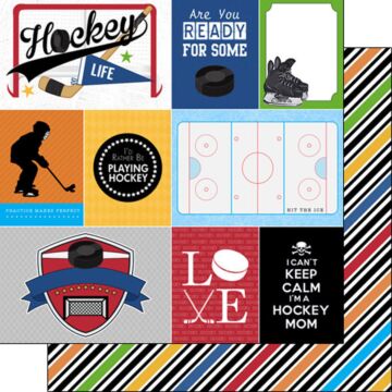 Scrapbook Customs HOCKEY LIFE #1 DOUBLE SIDED PAPER