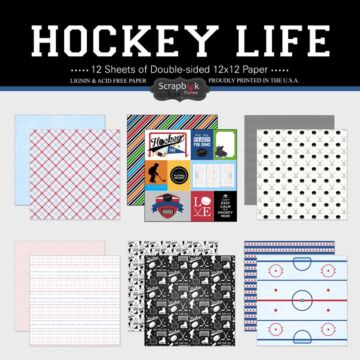 Preorder Scrapbook Customs Hockey Life Paper Set (2ea of 6)