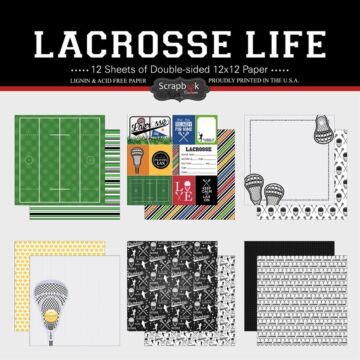 Scrapbook Customs - Lacrosse Life Paper Set (2ea of 6) 12 x 12