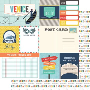 Scrapbook Customs - Double Sided Paper 12 x 12 - Venice Memories Journal