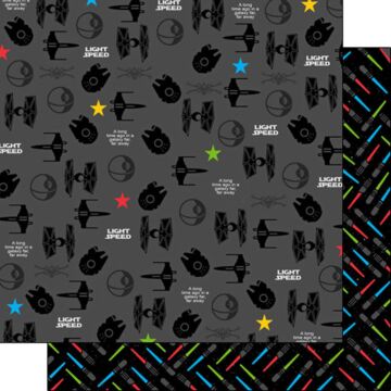 Scrapbook Customs - 12x12 Paper - Space Adventure - Icons