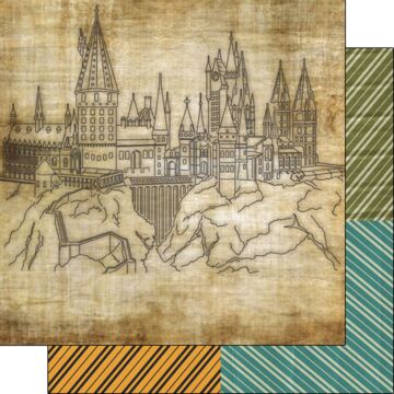 Scrapbook Customs - Wizarding World Castle Double Sided Paper