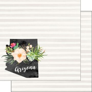 Scrapbook Customs - Double Sided Paper 12 x 12 - Arizona Watercolor