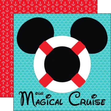 Scrapbook Customs - Magical Cruise Life Preserver DS Paper