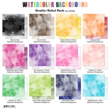 Scrapbook Customs - Watercolor DS BG - Pack (DS Paper 12 x 12)
