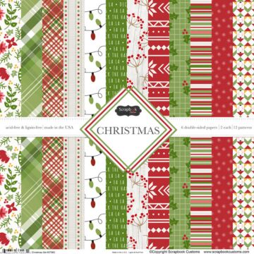 Scrapbook Customs - Christmas 12x12 Pack (2ea of 6) (DS Paper 12 x 12)