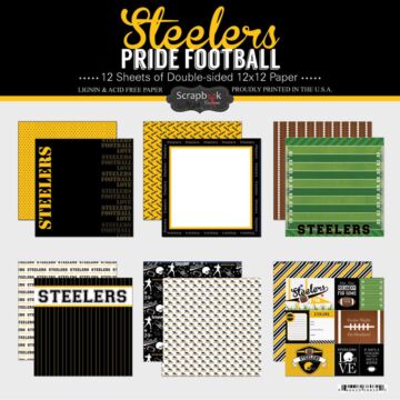 Scrapbook Customs - Steelers Pride Football Kit (Double-Sided Paper 12 x 12)