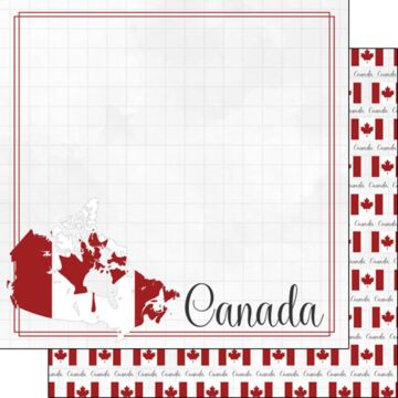 Scrapbook Customs - 12x12 Paper - Canada Adventure Border