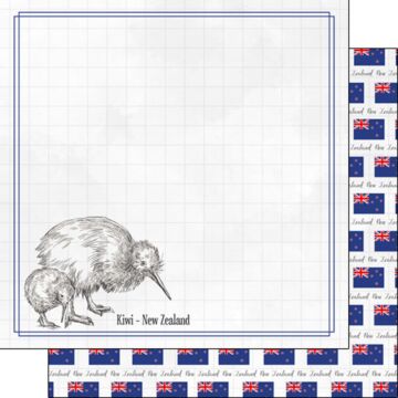 Scrapbook Customs New Zealand Kiwi Adventure Paper 12 x 12